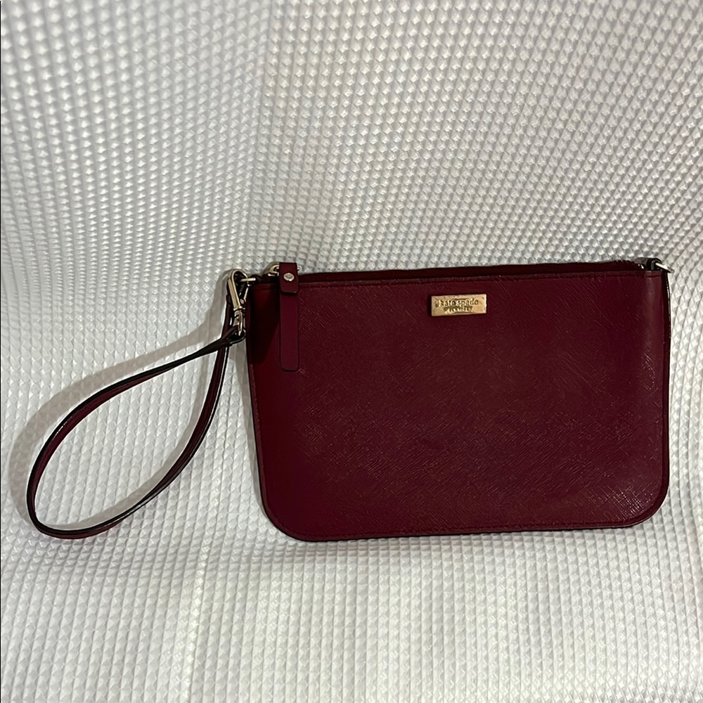 Kate Spade Burgundy Wrislet/Mini Bag